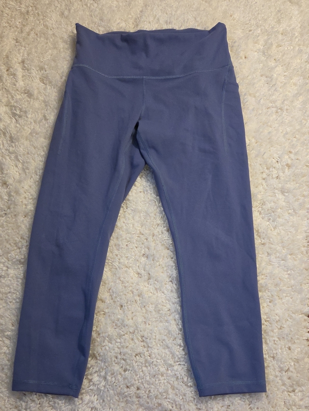 Lululemon Wunder Train HR Crop 23" Pockets - Blue - Size 10